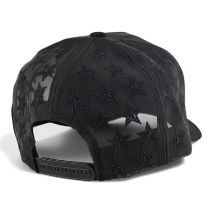 Trendy Apparel Shop 5 Panel Structured Soft Suede Snapback Ball Cap - color: Black Mesh