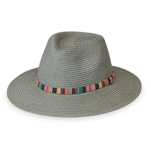 Wallaroo Women's Sedona Fedora | UPF 50+ Sun Protection | Wide Brim, Packable, Stylish - color: Sage, size: Medium