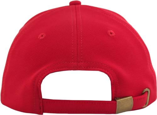 TSSGBL Men's Plain Baseball Hat - OSFM & XXL Big Head Fit，Adjustable Structured Ball Cap with Reflective Sandwich Brim - color: Red, size: Medium-Large