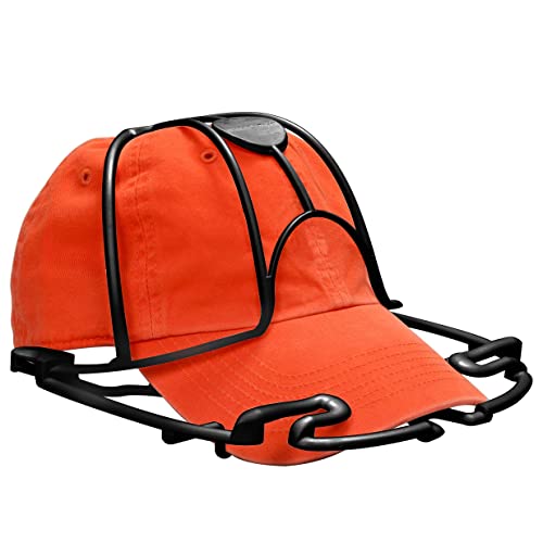 Perfect Curve Cap Washer - Hat and Visor Cleaning Rack. for Hats with Flat and Curved Brims. Made in USA. - color: Black