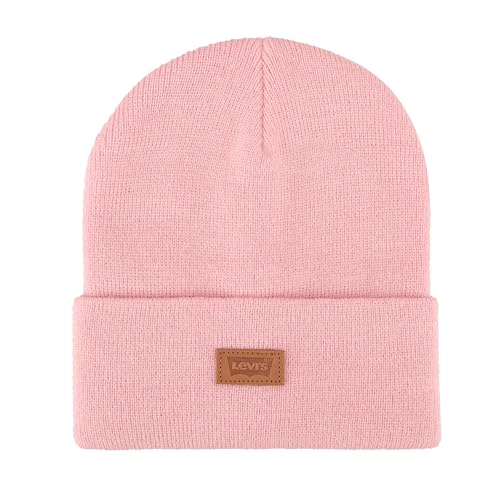 Levi's Mens All-Season Hero Beanie Soft Knit Cuffed Winter Hat, Warm & Comfortable Everyday Style - color: Dusty Pink