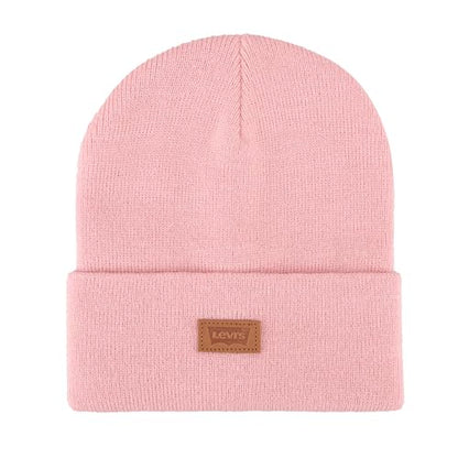 Levi's Mens All-Season Hero Beanie Soft Knit Cuffed Winter Hat, Warm & Comfortable Everyday Style - color: Dusty Pink