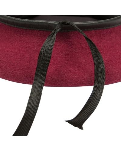 SILAK Iconic Parisian Beret – Army Style Cap, Che Guevara Inspired Fashion, Woolen French Beret Hat for Men and Women - color: Maroon