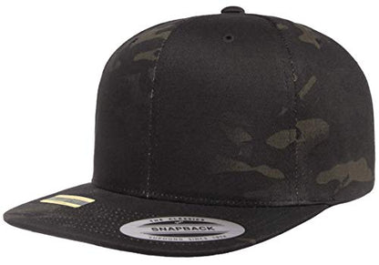 6-Panel Structured Flat Visor Classic Snapback (6089) - color: Multicam Black