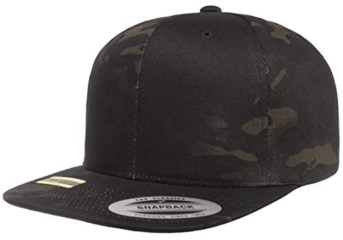 6-Panel Structured Flat Visor Classic Snapback (6089) - color: Multicam Black