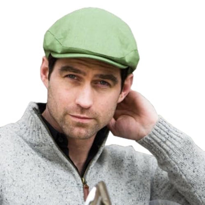 Mucros Weavers Summer Light Linen Cap - color: Green, size: Small