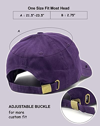 Utmost Unisex Classic Low Profile Cotton Baseball Cap Plain Blank Camoflauge Soft Unconstructed Adjustable Size Dad Hat (1pc Purple)