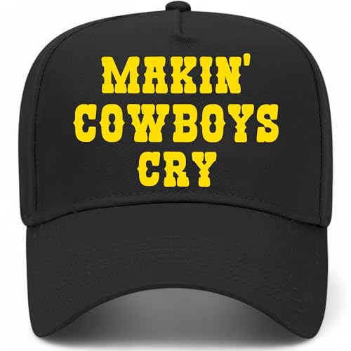 Makin' Cowboys Cry Diamond Hat | Premium Adjustable Snapback Baseball Trucker Hats for Men & Women - color: Black