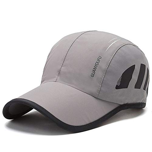 CLAPE Outdoor Sun Visor Hats Lightweight Waterproof Breathable Sports Hat UPF50+ Ultra Thin Cooling Baseball Hats - color: Yd04-light Gray