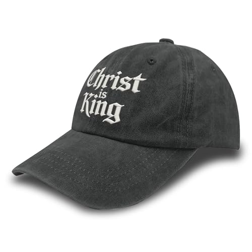 Man of God Husband Dad Embroidered Hat Camping Caps for Women - color: Christ is King 8