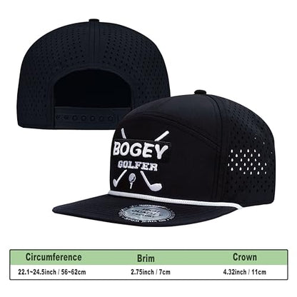 Funny Golf Hats,Funny Golf Gifts for Men,Golf Rope Hat for Men - color: 3.black-3