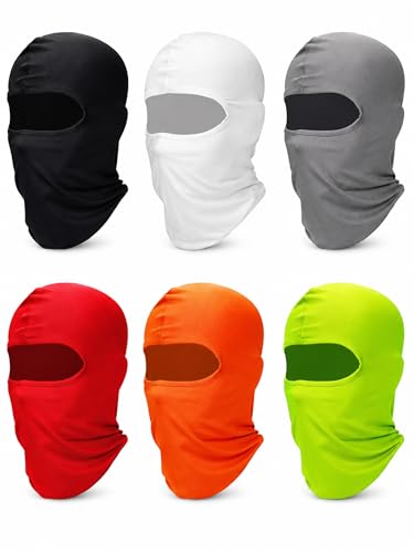 SATINIOR 6 Pcs Ski Balaclava Men Full Face Cover Mask - color: Multicolor