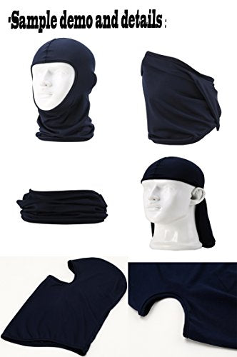 Pack of 3 Ski Mask Bandana Face Hat for Outdoor Airsoft Motorcycle Hood Helmet Balaclavas Headwear - color: Pink