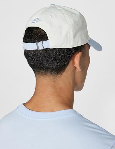 Nike Unisex Adult Club Unstructured Just Do It Cap Hat | Mens and Womens - color: Sail/Hydrogen Blue/Hydrogen Blue, size: Medium-Large