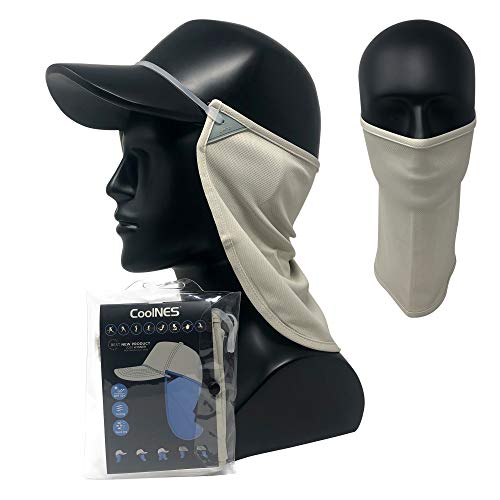 CoolNES - UV Sun Protection Neck Drape Adjustable Multifunctional 2 in 1 Face Covering for Outdoor Fishing - Unisex - color: Coolnes-camel