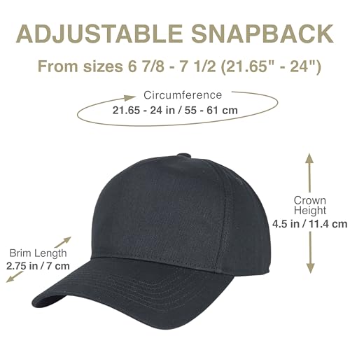 E BY ELIDAN A-Frame Trucker Hat, 5-Panel Blank Snapback - color: Black