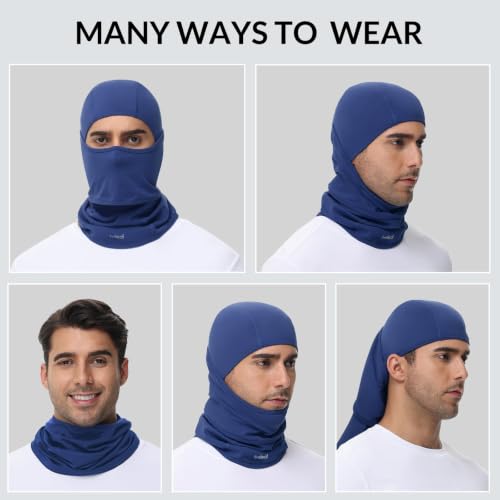 baleaf Balaclava Ski Mask Warm Winter Face Mask with Neck Gaiter - color: Blue