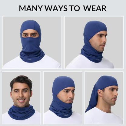baleaf Balaclava Ski Mask Warm Winter Face Mask with Neck Gaiter - color: Blue