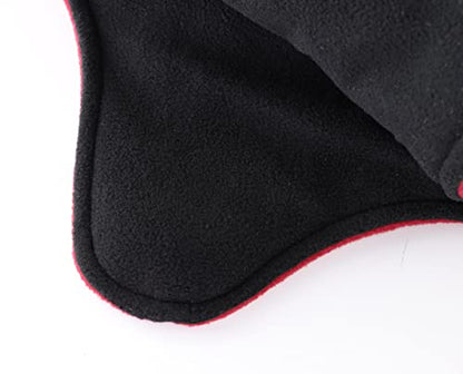 Home Prefer Mens Womens Warm Fleece Beanie Earflap Winter Hat Outdoor Winter Cap - color: Wine Red