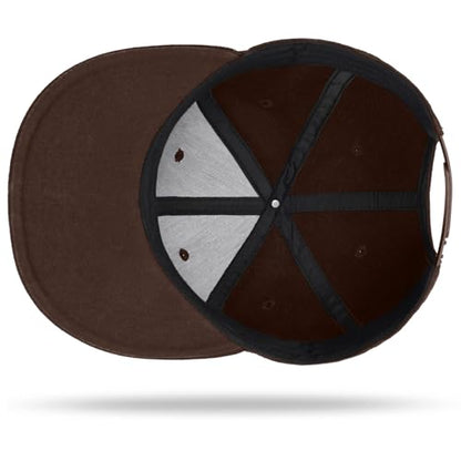 Christian Hats for Men Women - Cross Faith Flat Snapcback Hats - Religious Gifts for Thanksgiving Christmas - color: Brown/Cross White