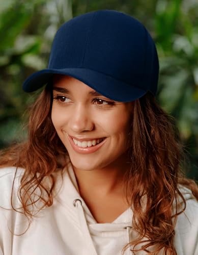 Edoneery Baseball Cap for Men and Women, Low Profile Washed Cotton Dad Hat - color: Blue