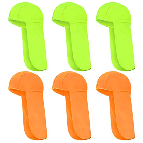 Geyoga 6 Pieces Neck Sun Protection Hat Shade Elastic UV Shade Hat Neck Protector for Fishing, Riding