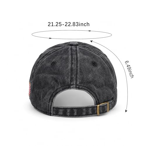 USA 250th Anniversary Baseball Cap Patriotic Embroidered American Hat - color: 3-black
