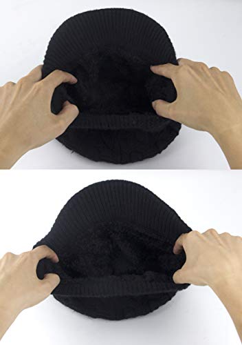 Muryobao Women Winter Warm Beanie Knit Hat Soft Lined Snow Ski Caps with Visor