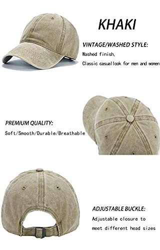 Mommy Jennie Unisex Vintage Washed Distressed Baseball-Cap Twill Adjustable Dad-Hat - color: A13a-khaki