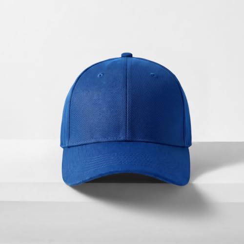 2-Pack Classic Structured Baseball Cap Adjustable Snapback Ball Caps - color: Royal