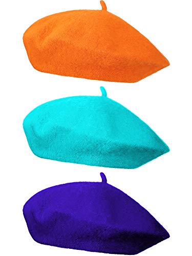 3/6 Pcs Beret Hats for Women - color: Chic Color, size: Medium