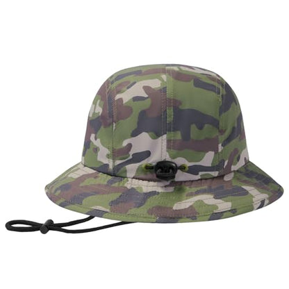 BASSDASH UPF50+ Fishing Bucket Hat for Men Women Lightweight Water Resistant Packable Outdoor Summer Sun Hats FH13 - color: Army Green Camo