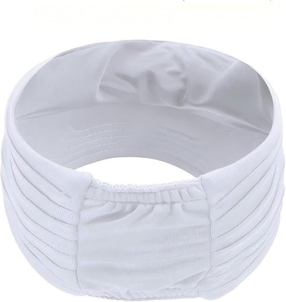 Visor Hats for Women Men Beach Sun UV Protection Wide Brim Lightweight with Ponytail - color: White