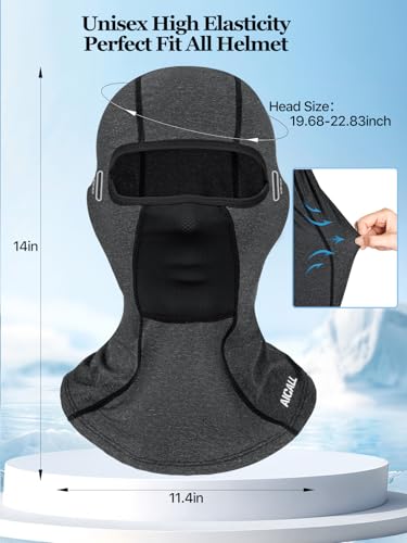 Balaclava Ski Mask Waterproof Anti-Fogging Windproof Winter Gear Thermal Face Mask for Men Women - color: Gray 2
