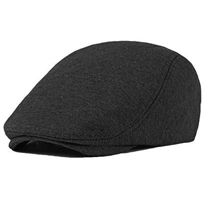 2 Pack Men's Cotton Flat Cap Ivy Gatsby Newsboy Hat - color: I