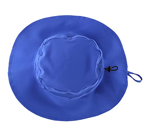 Connectyle Toddler Kids Sun Hat UPF 50+ UV Protection - Boys & Girls Wide Brim Bucket Hats for Outdoor Summer, Ages 2-6 - color: Blue, size: 4-6 Years