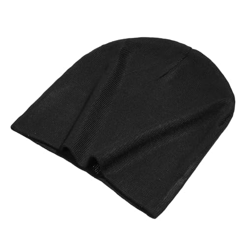 salbsever Summer Beanies, Cotton Beanie Black Beanie for Men Slouchy Beanies Ultra-Soft Cuffed Knit Hat