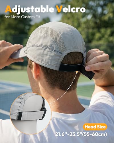 Mens Womens Baseball Caps Hat Breathable Sun Protection Running Golf Hats for Men Women for Outdoor Activities - color: Light Grey