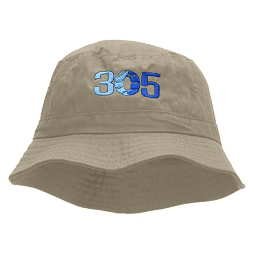 e4Hats.com 305 Embroidered Bucket Hat - color: Natural