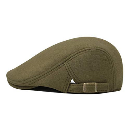 VOBOOM Men Newsboy Cap Cotton Flat Ivy Gatsby Driving Hat - color: Green