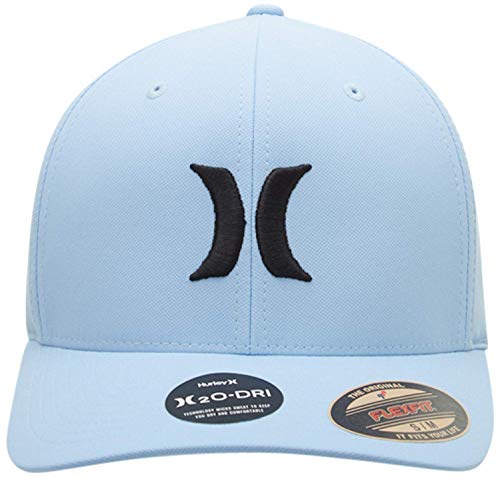 Hurley Men's Caps - One & Only Flexfit Baseball Cap - Fitted Hats for Men (S-XL) - color: Blue, size: Small-Medium