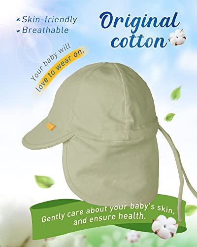 FURTALK Baby Sun Hat UPF 50+ UV Ray Sun Protection Cotton Toddler Hats for Boys Girls - color: Green, size: 0-6 Months