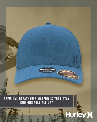 Hurley Men's Baseball Cap - Sweat-Wicking Fitted Baseball Hats for Men (S-XL) - color: Obsidian, size: Small-Medium