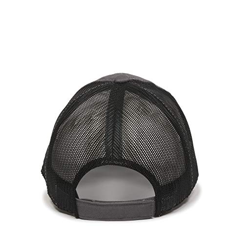 Outdoor Cap Garment Washed Meshback Cap - color: Charcoal/Black