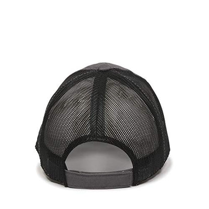 Outdoor Cap Garment Washed Meshback Cap - color: Charcoal/Black