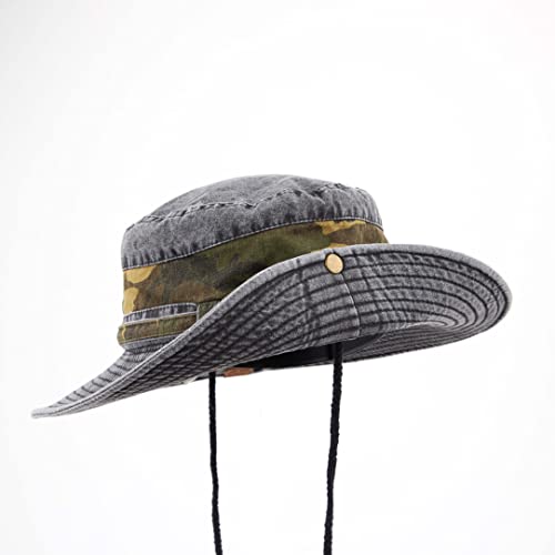 C.C Cotton Bucket Waterproof Reflective Holographic Bucket Hat (BK-773,775,776,777,778,785,925,929,3906,3920,3923,KB-004) - color: Camo Button Up-black