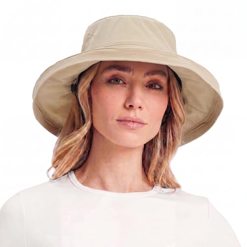 TOP-EX UVCoolix Women's UPF 50+ Wide Brim Cooling Sun Hat - color: Khaki, size: X-Large