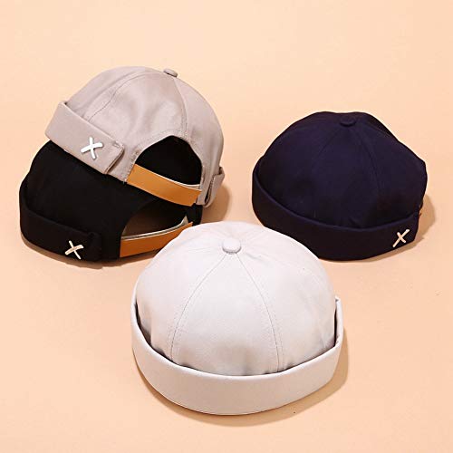 Men Women Cotton Docker Cap - color: X-black