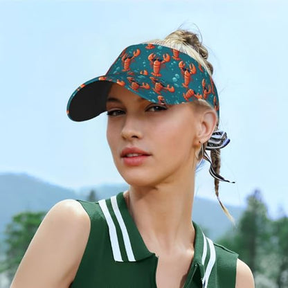 Unisex Adjustable Sports Sun Visor - color: Lobster