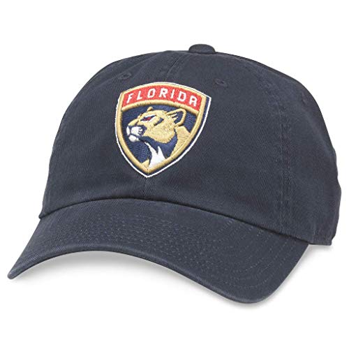 AMERICAN NEEDLE Unisex Officially Licensed NHL National Hockey League Adjustable Buckle Strap Baseball Hat - color: Florida Panthers (Navy)
